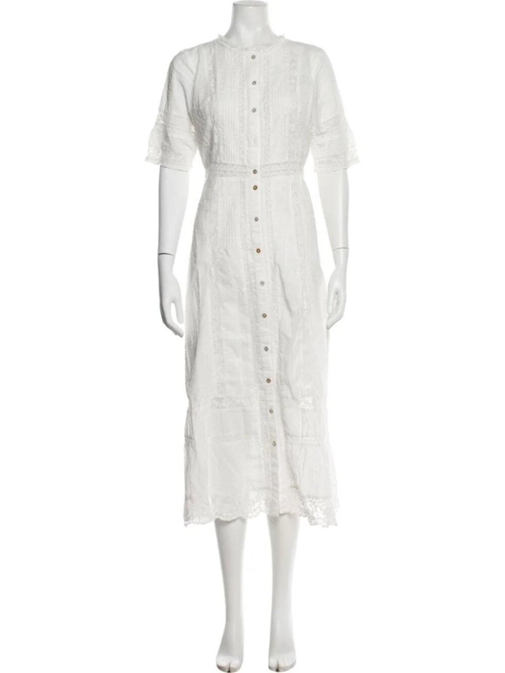 LoveShackFancy Francilla Cotton Midi Dress - Picture 4 of 6